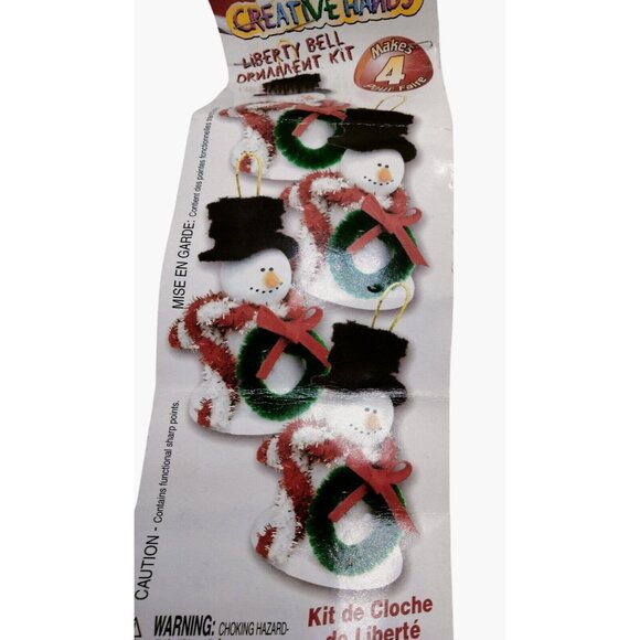 Liberty Bell Snowman Ornament Kit Instructions Materials Crafts DIY Christmas - Picture 1 of 5